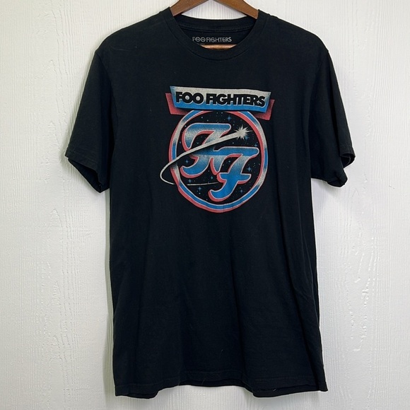 Foo Fighters - Rock Off Foo Fighters Comet Logo Black Short Sleeve T Short Large - Picture 7 of 9